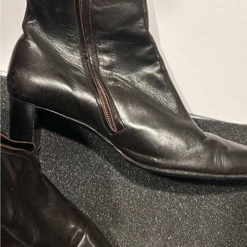 Robert Clergerie Vintage Leather Ankle Brown Boots 6.5 - Picture 13 of 16